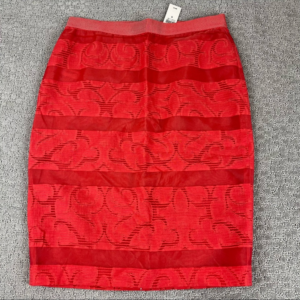 NWT‎ Ann Taylor red ribbon skirt
